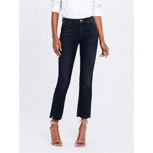 MOTHER Rascal Ankle Snippet High Rise Women's 29 Dark Wash Raw Hem Casual Chic D